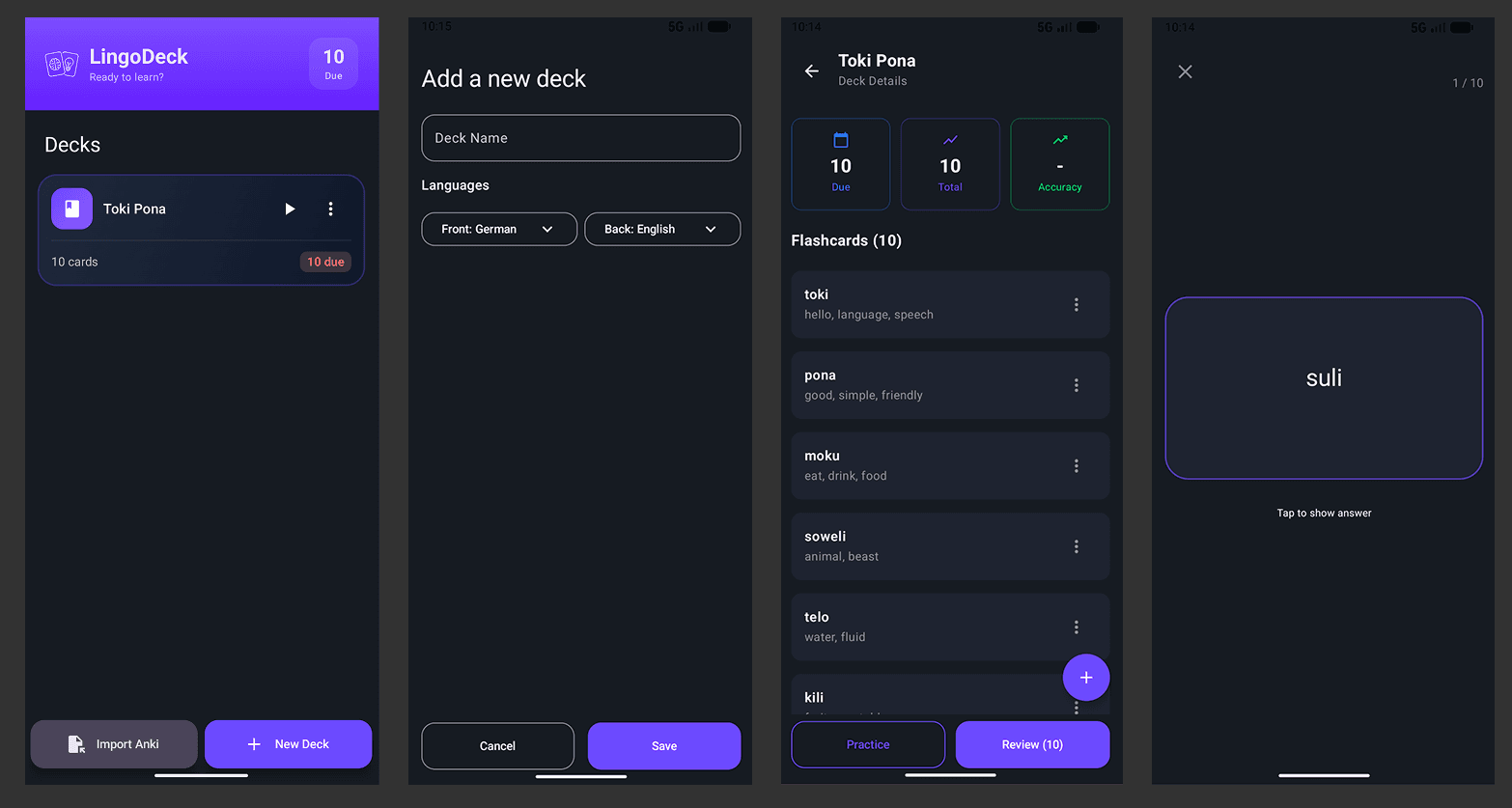 LingoDeck project preview